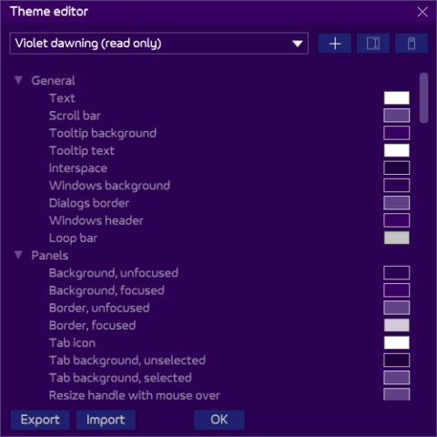 Theme editor – Arkos Tracker